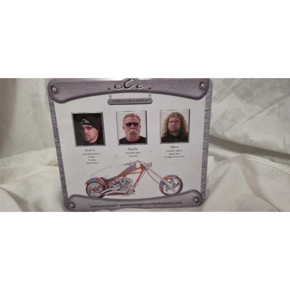 2006 PEZ Orange County Choppers  Tin‎ Set | Paul Sr Jr Mikey | SEALED